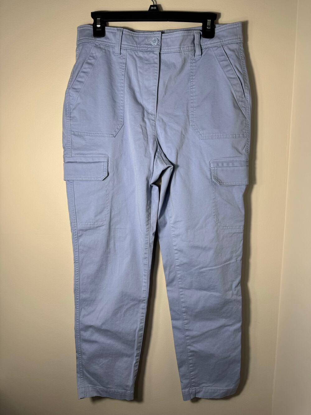 Talbots Dusty Blue Cargo Cotton Pants Size 8